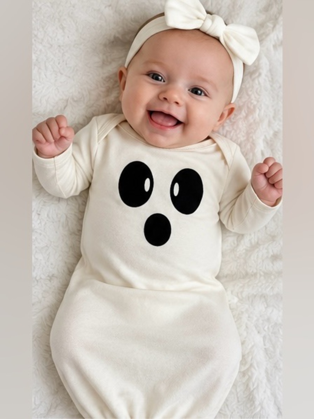 Jessica Simpson Baby Ghost Gown Size 3/6M Cream